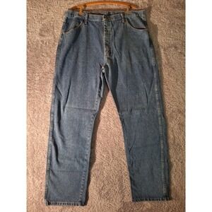 Rustler Jeans Mens 40x32 Relaxed Fit Light Denim Straight Pants Casual, 87619SW